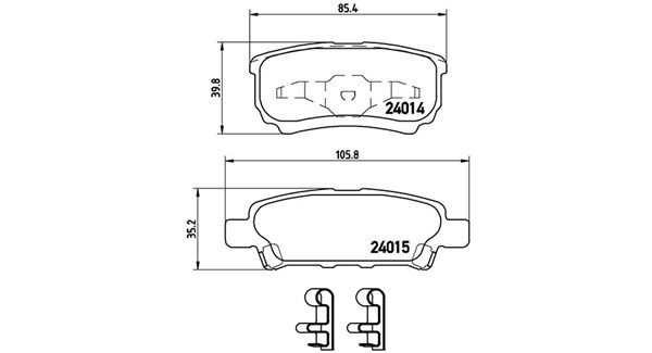 MAGNETI MARELLI stabdžių trinkelių rinkinys, diskinis stabdys 363700454034